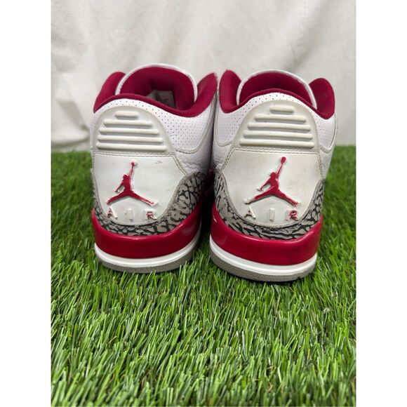 Men's Size 10 - Nike Air Jordan 3 Retro "Cardinal Red" Mid Top Basketball Shoes - Picture 3 of 9